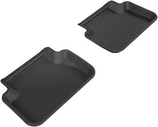 3D MAXpider Kagu 2nd Row Floormats For 09-16 Audi A4 / S4 / RS4 - Black